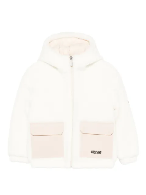 Moschino Kids جاكيت بهودي وزينة شعار الماركة