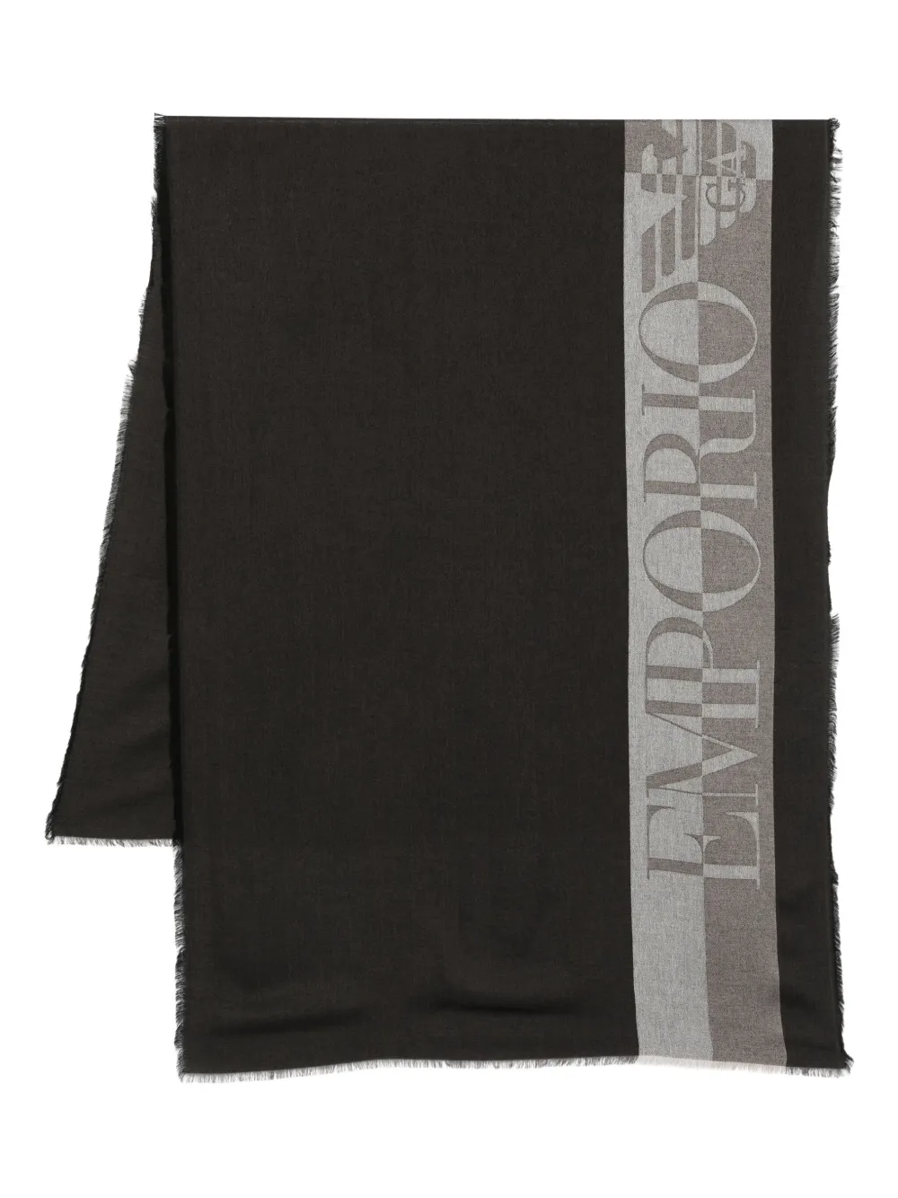Emporio Armani Sjaal met logodetail Bruin
