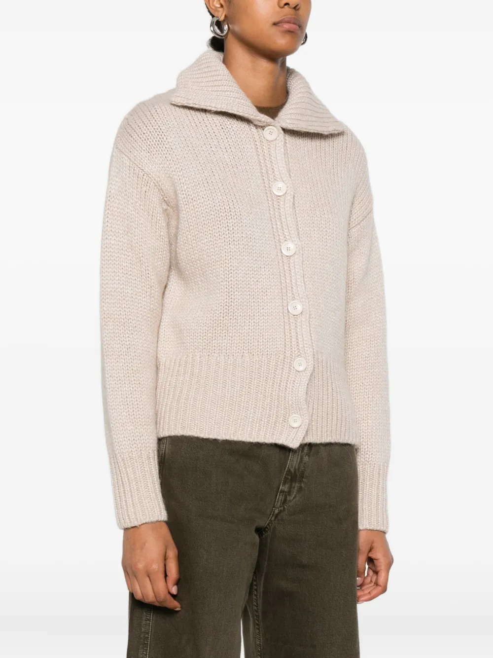 Herno Vest met knopen en kraag Beige