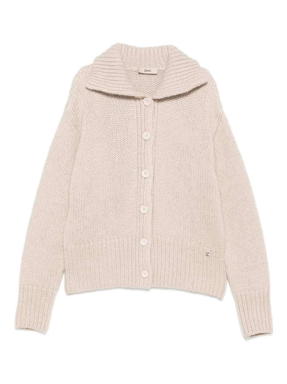 Herno Vest met knopen en kraag Beige