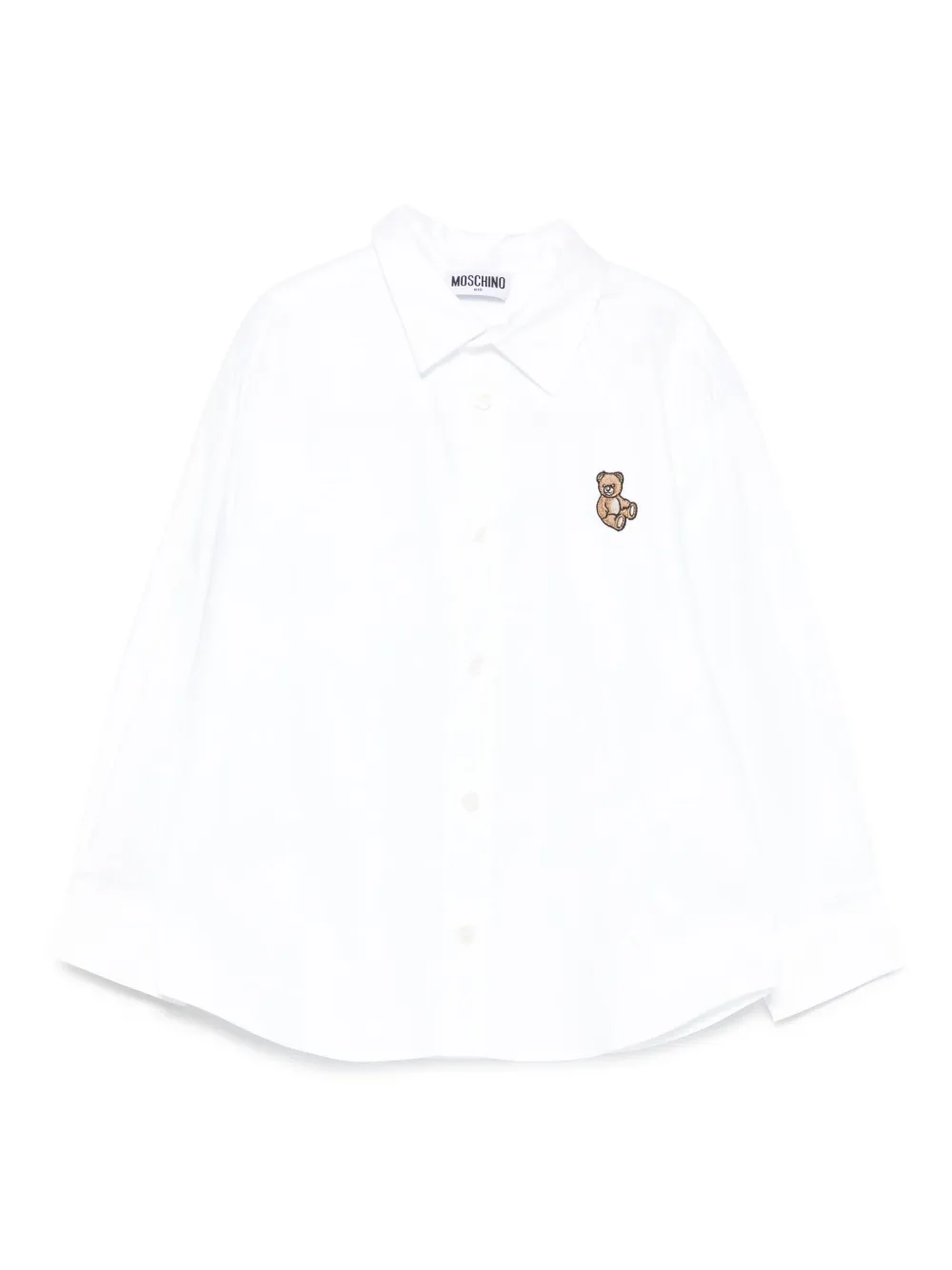 Moschino Kids T-shirt met geborduurde teddybeer Wit