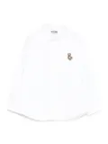 Moschino Kids teddy-embroidered shirt - White