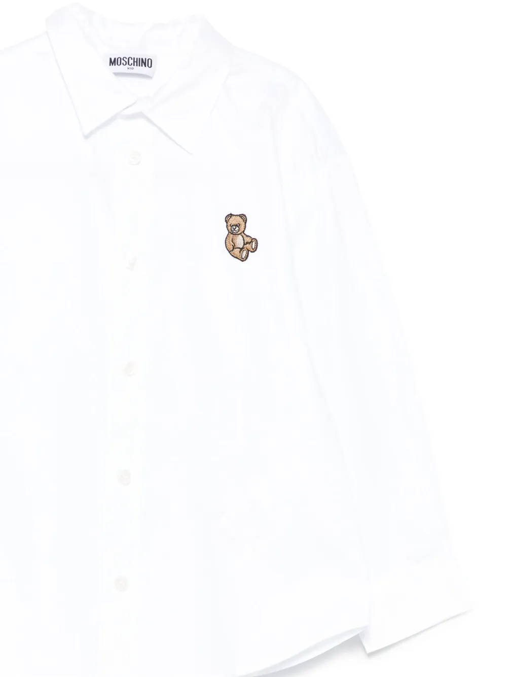 Moschino Kids T-shirt met geborduurde teddybeer Wit