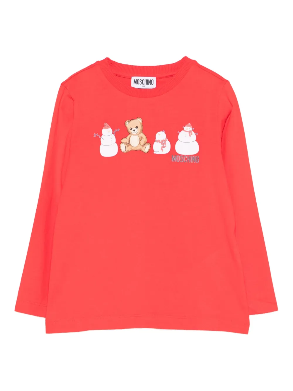 Moschino Kids T-shirt met print Rood
