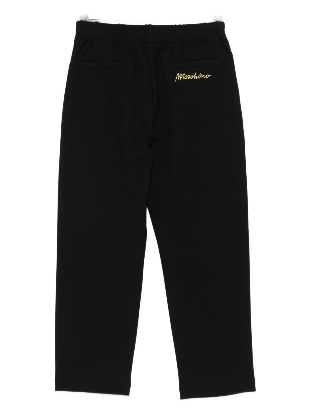 Moschino Kids Broek met elastische taille Zwart
