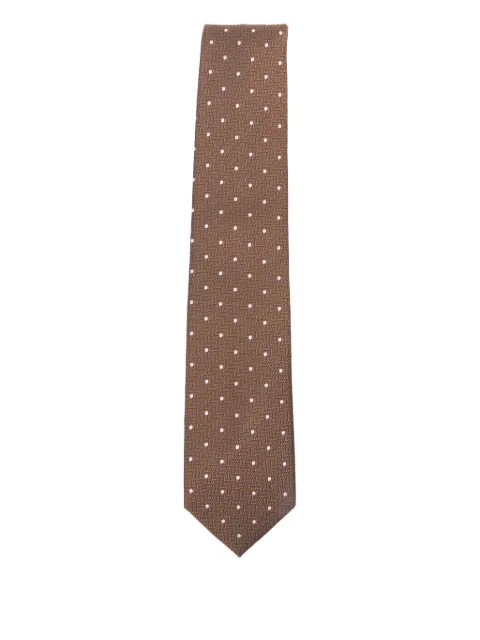 Brioni dot-pattern silk tie