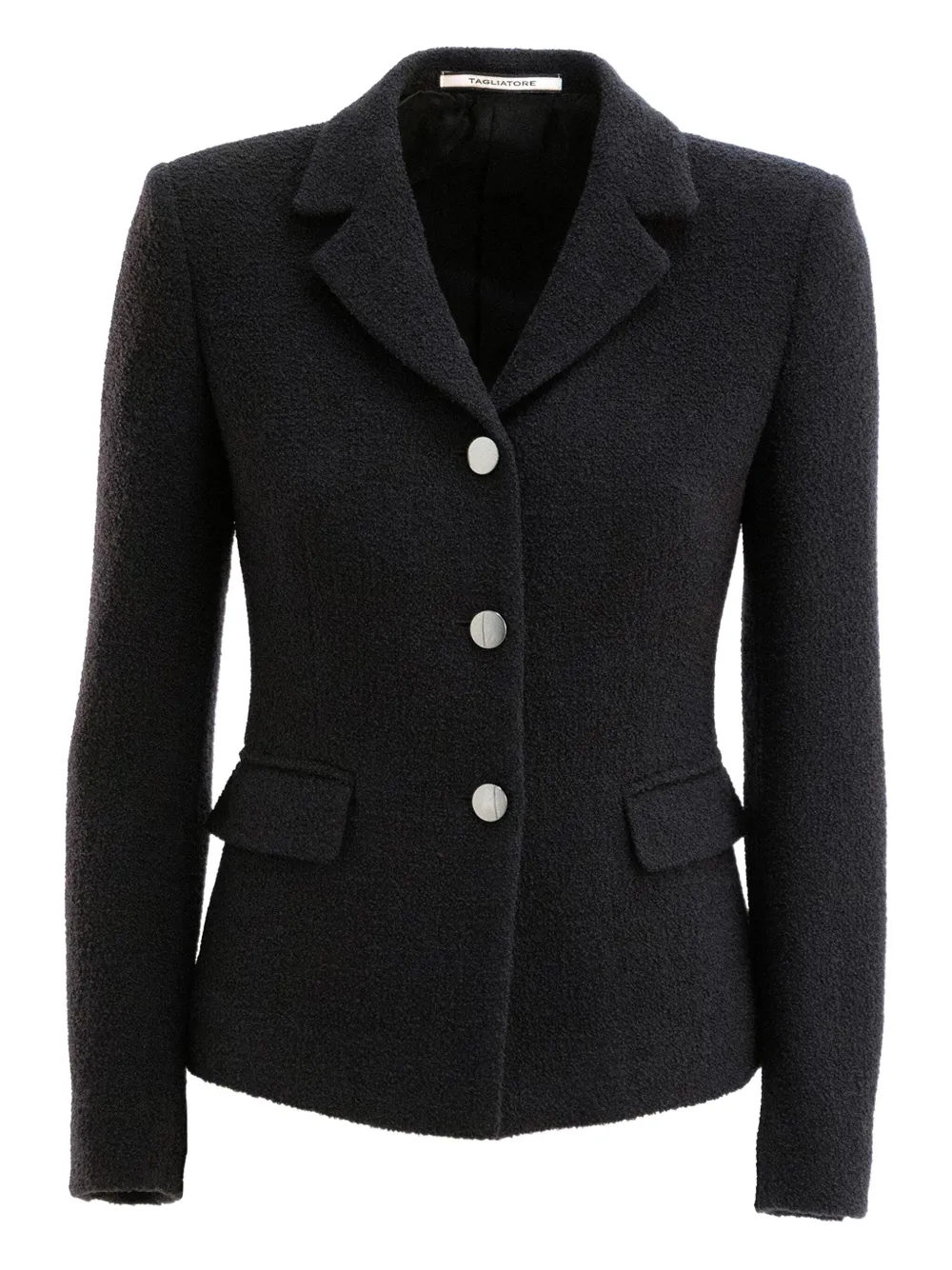 Tagliatore Bouclé Jacket In Black