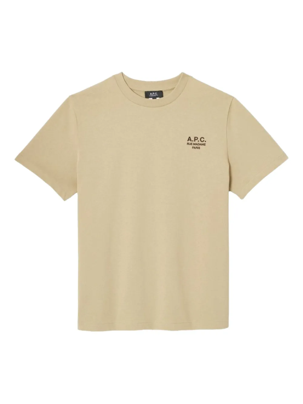 A.P.C. logo-print cotton T-shirt Beige