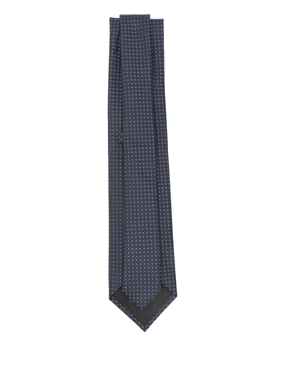 Brioni dot-pattern silk tie - Blauw