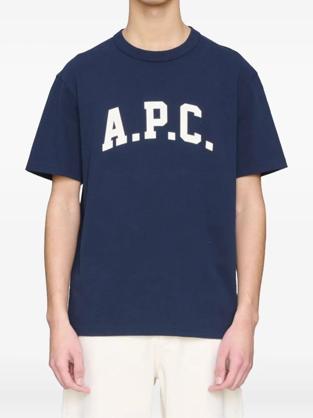 A.P.C. logo cotton T-shirt - Blauw