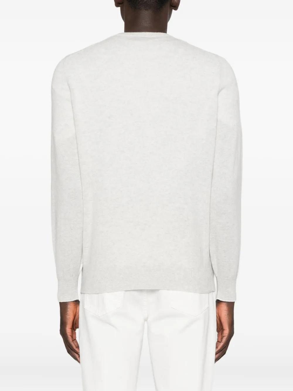 Brunello Cucinelli V-neck Cashmere Sweater In Gray
