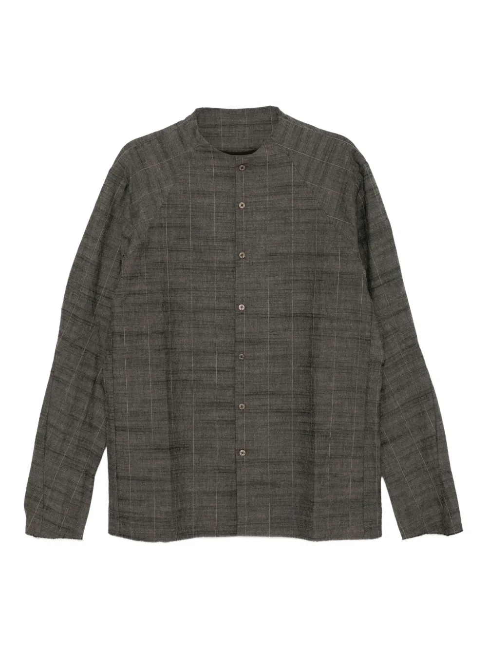 Devoa textured cotton shirt | Grey | Image 1