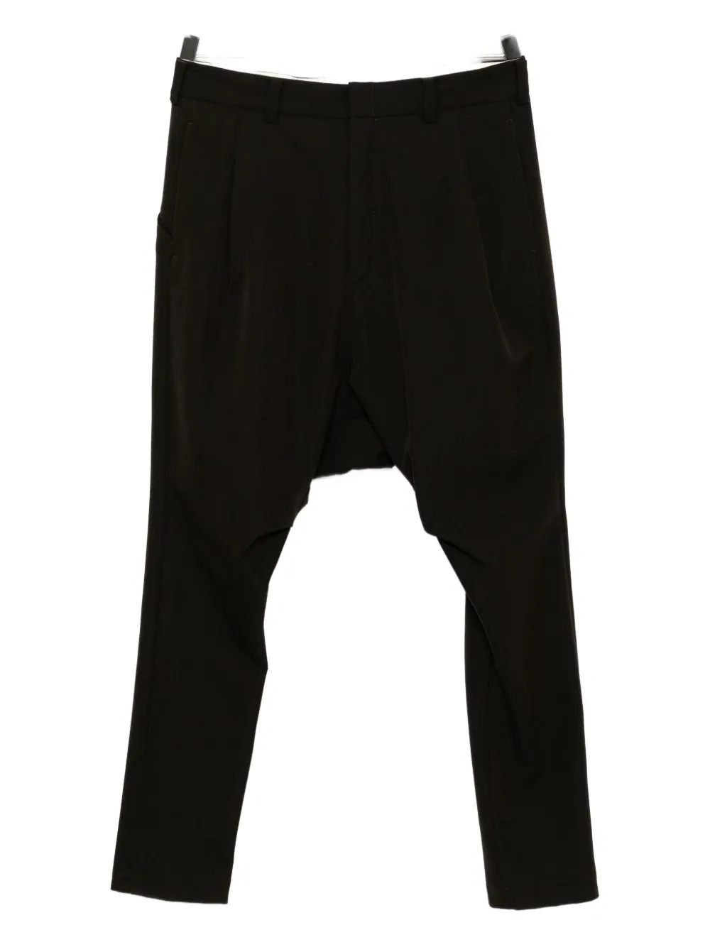 Devoa Drop-crotch Wool Trousers In Brown