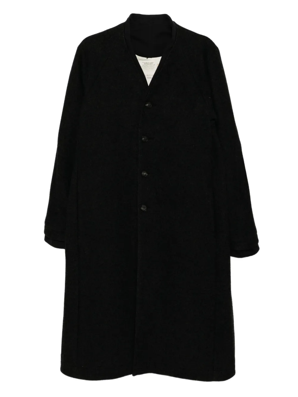 Devoa buttoned wool coat | Black | Image 1