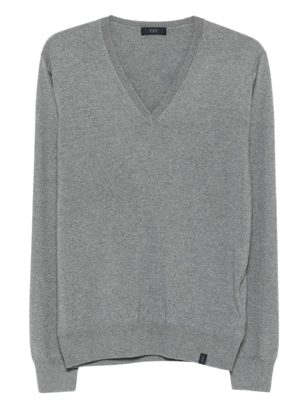 Fay v-neck wool sweater | Grey | Image 1