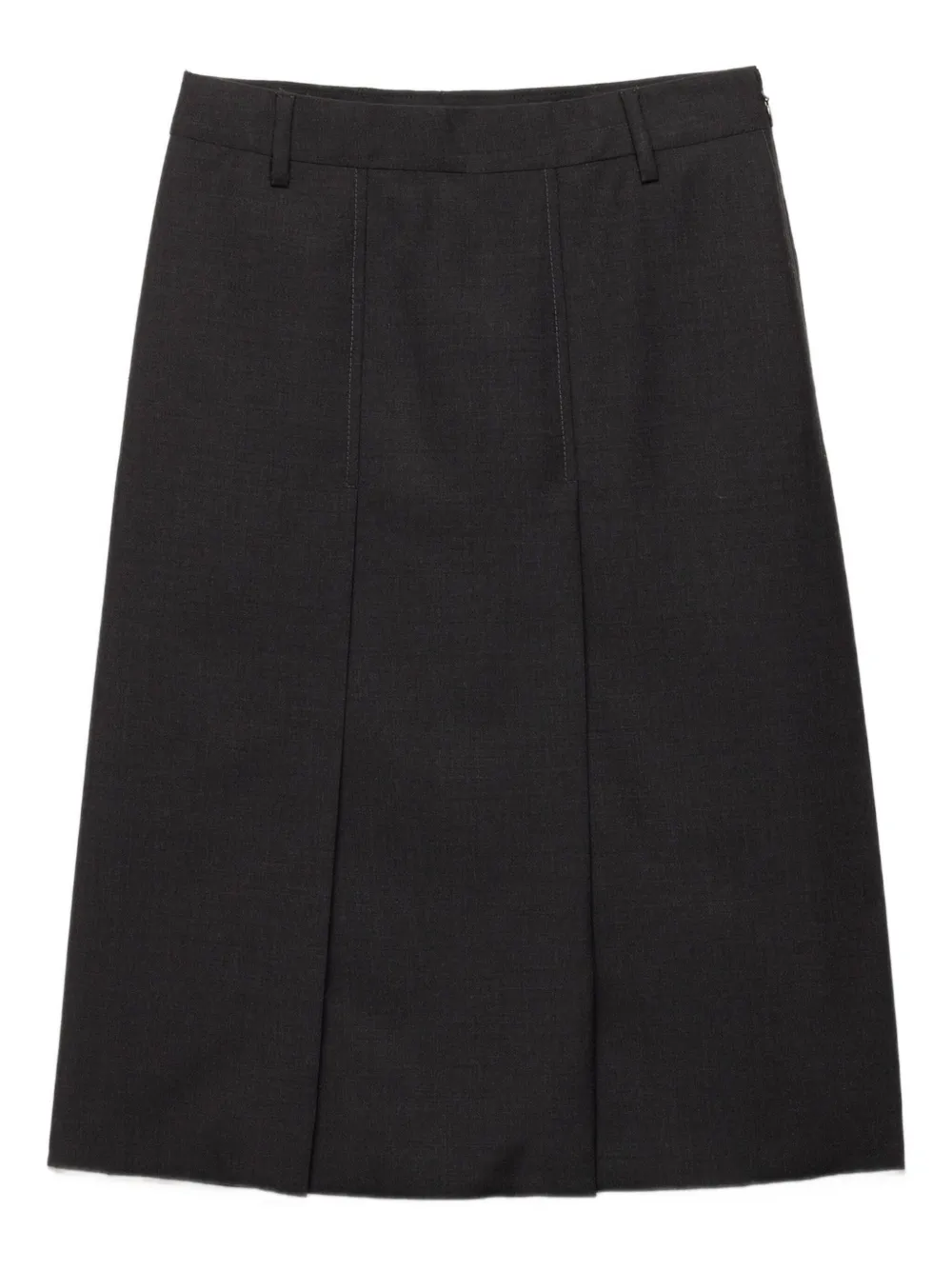 Prada Grisaille pleated midi skirt - Black