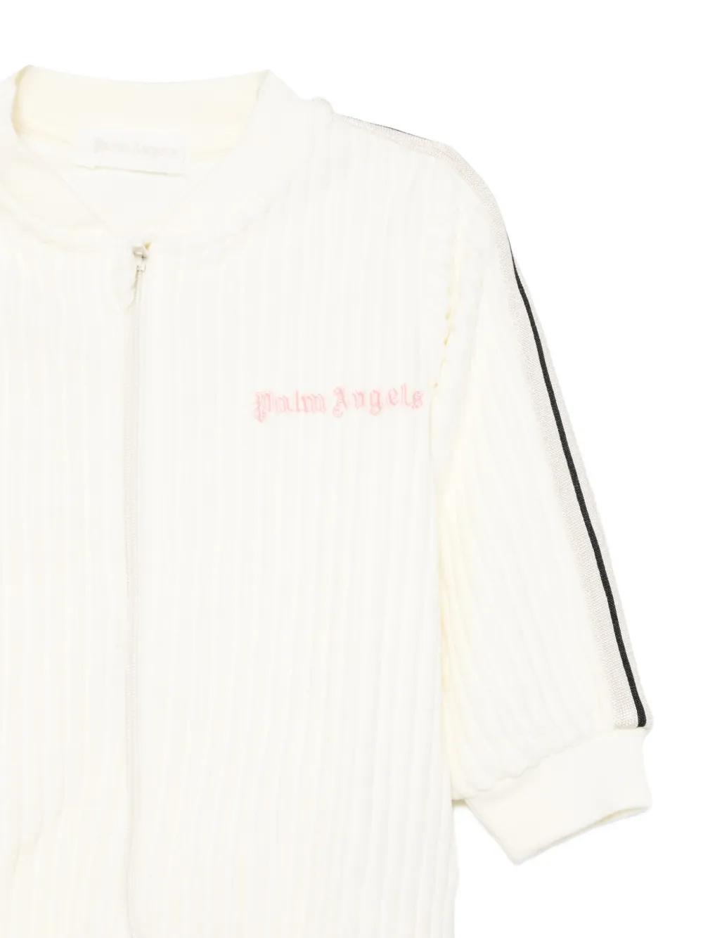 Palm Angels Kids Romper met geborduurd logo Wit