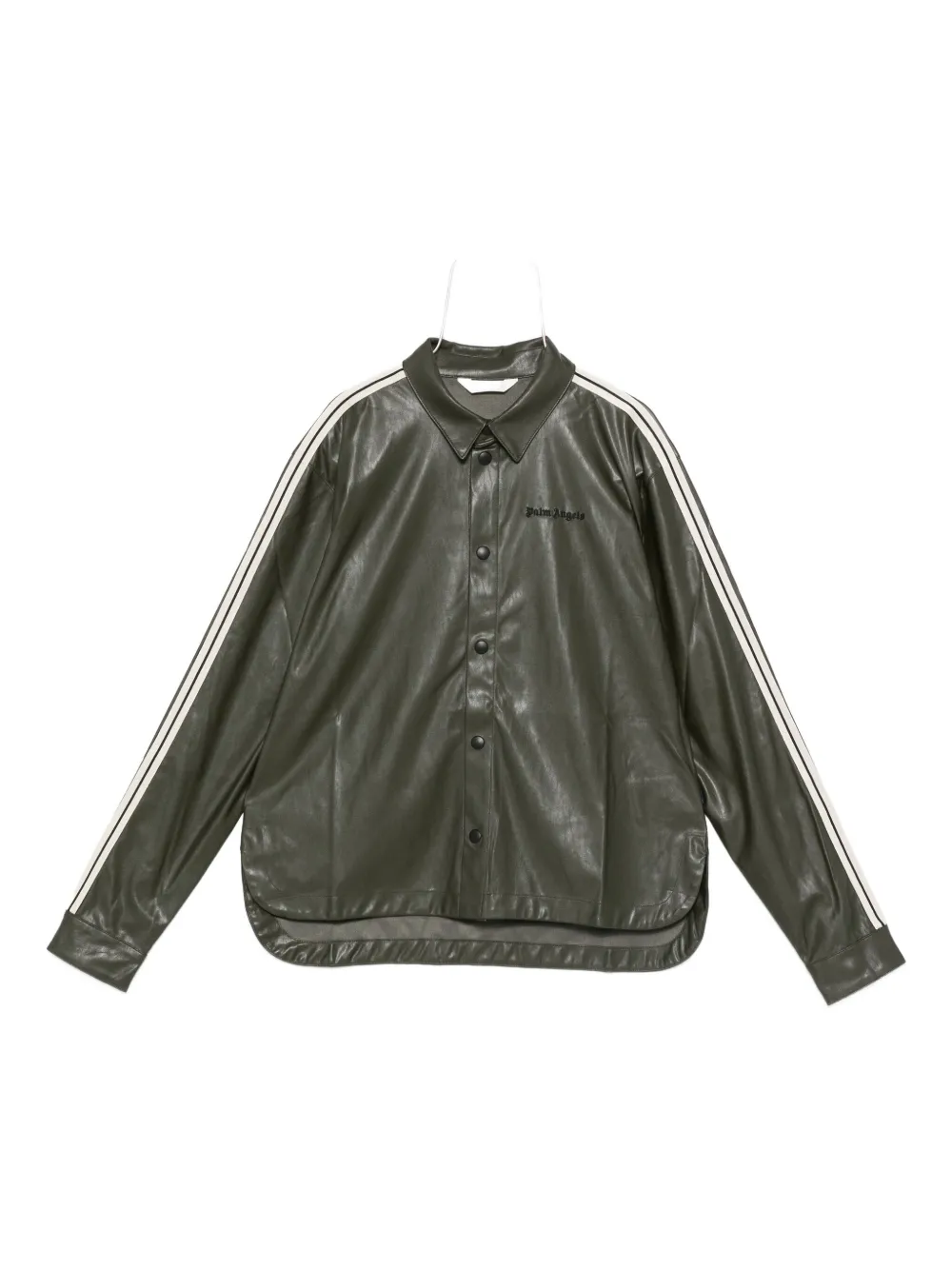 Palm Angels Kids striped shirt | Green | Image 1