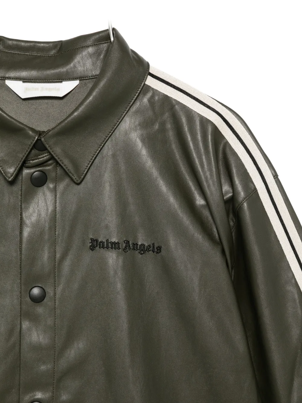 Palm Angels Striped Shirt In Black