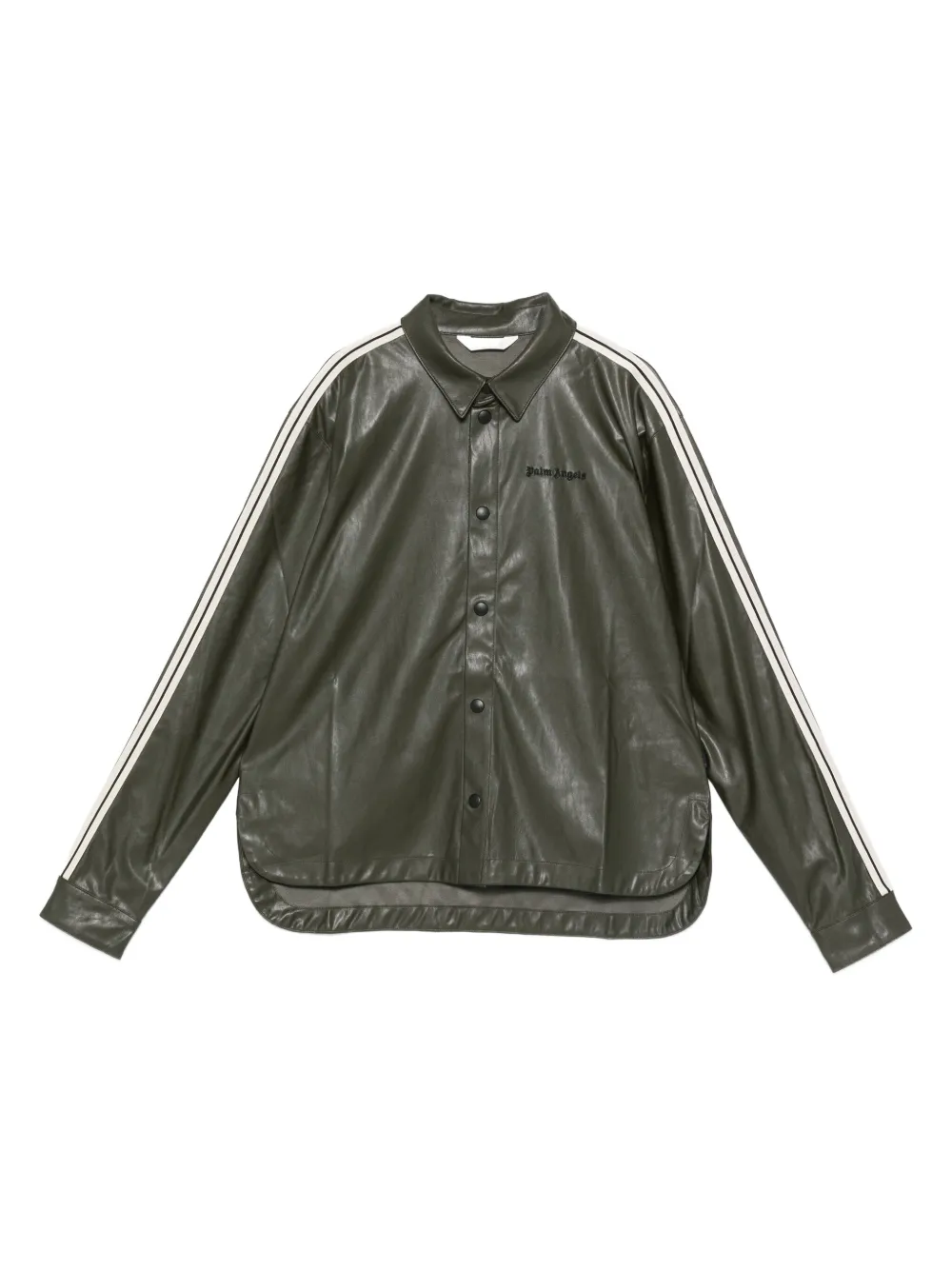 Palm Angels Kids striped shirt - Grün