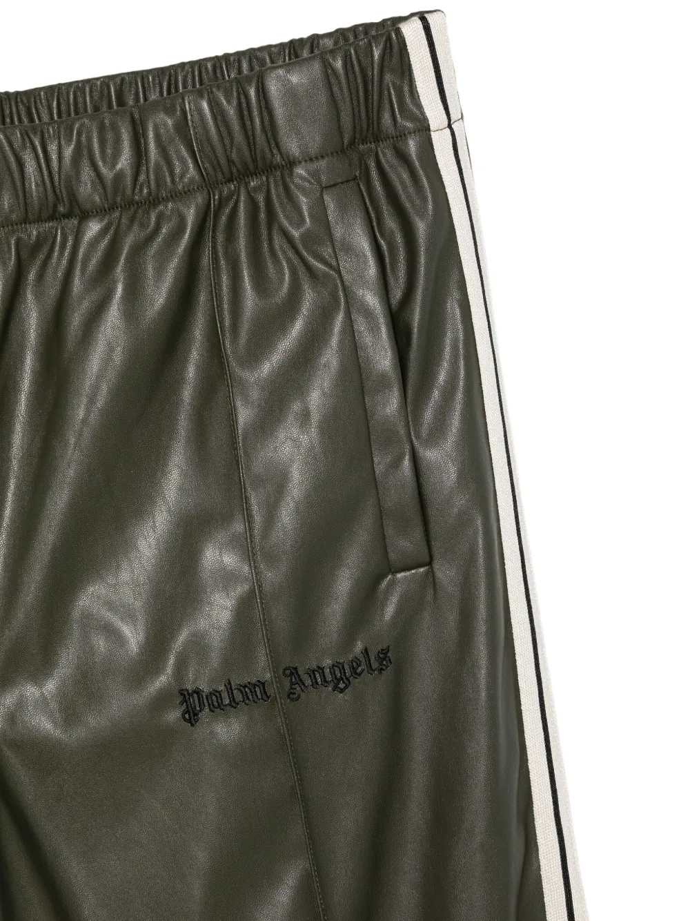 Palm Angels Kids Gestreepte broek Groen