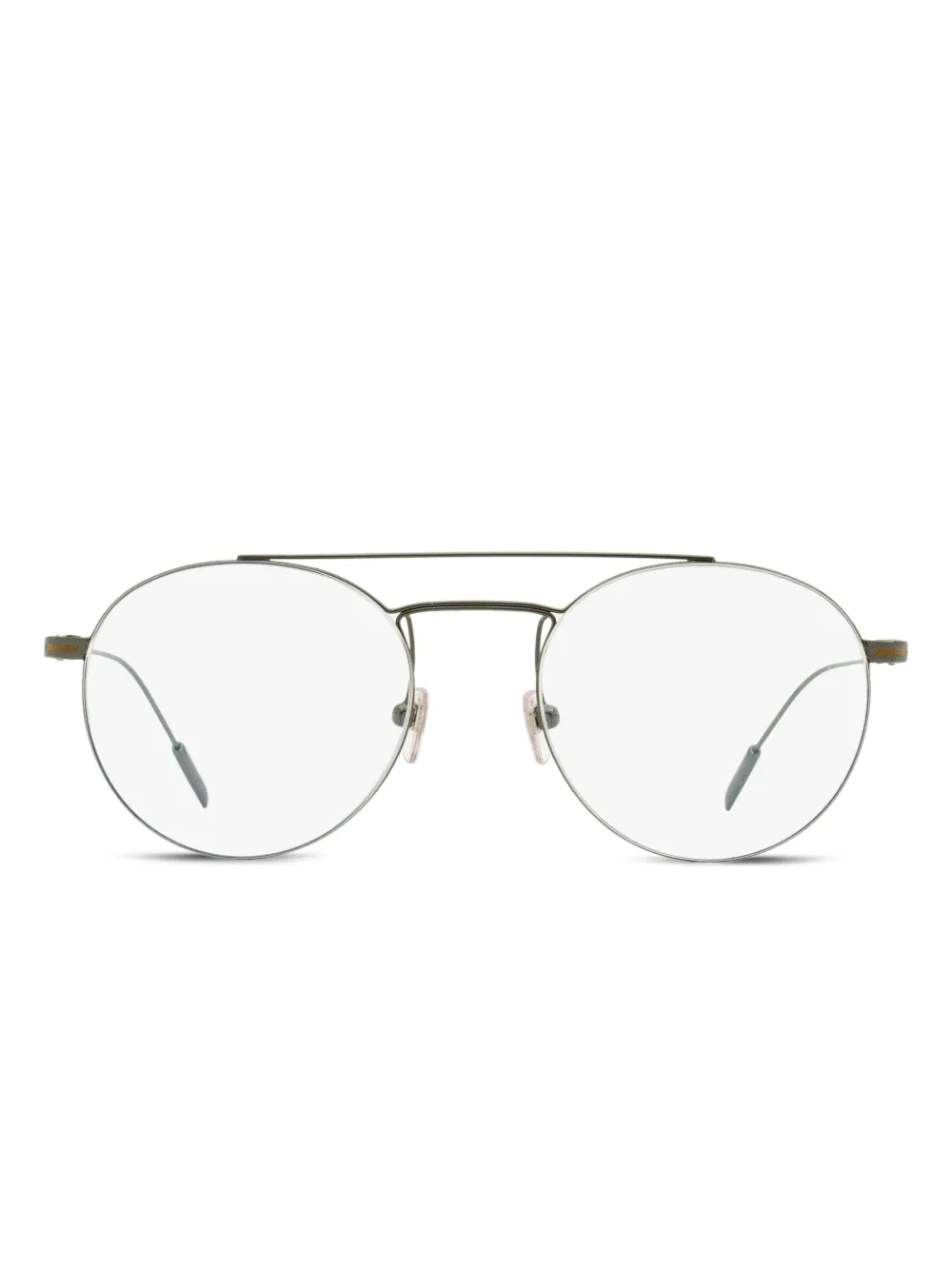 Zegna Bril met rond montuur Metallic