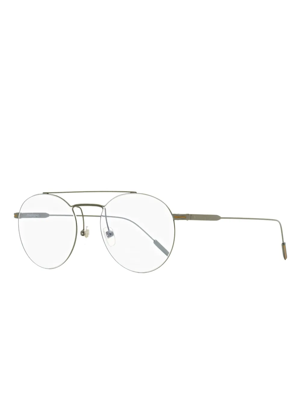 Zegna Bril met rond montuur Metallic