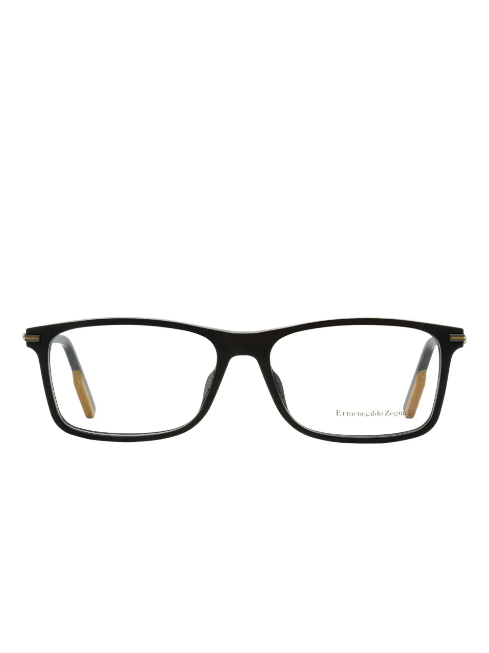 Zegna 5185 Rectangular Glasses In Black