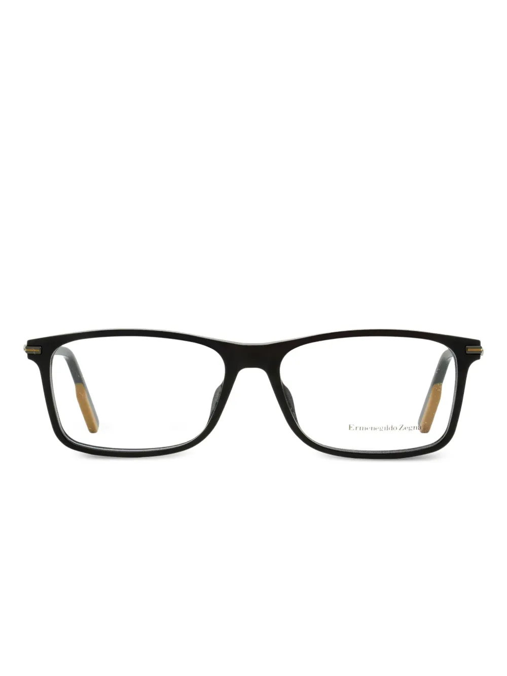 Zegna 5185 bril met rechthoekig montuur Zwart
