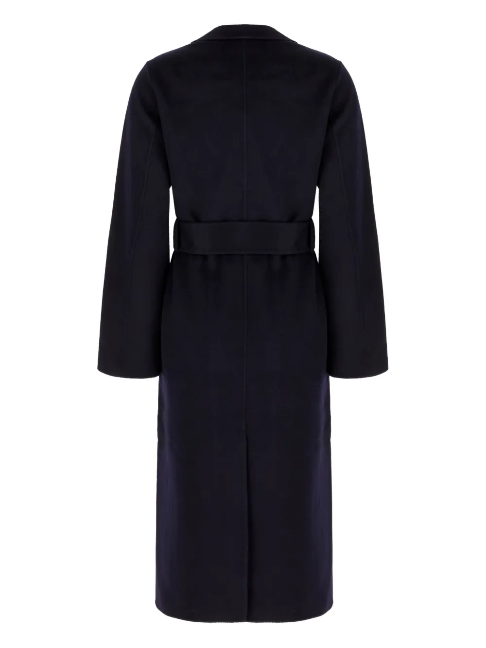 The Dynamis Studio Belted Wool Coat In Black