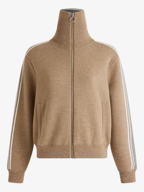 Fusalp stripe-detail zip-up cardigan