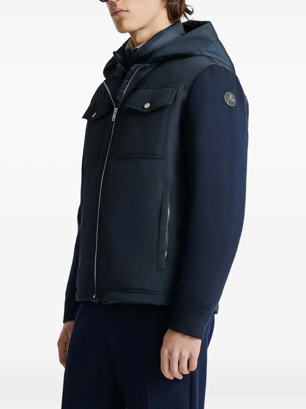 Fusalp Hooded Bomber Jacket In Blue