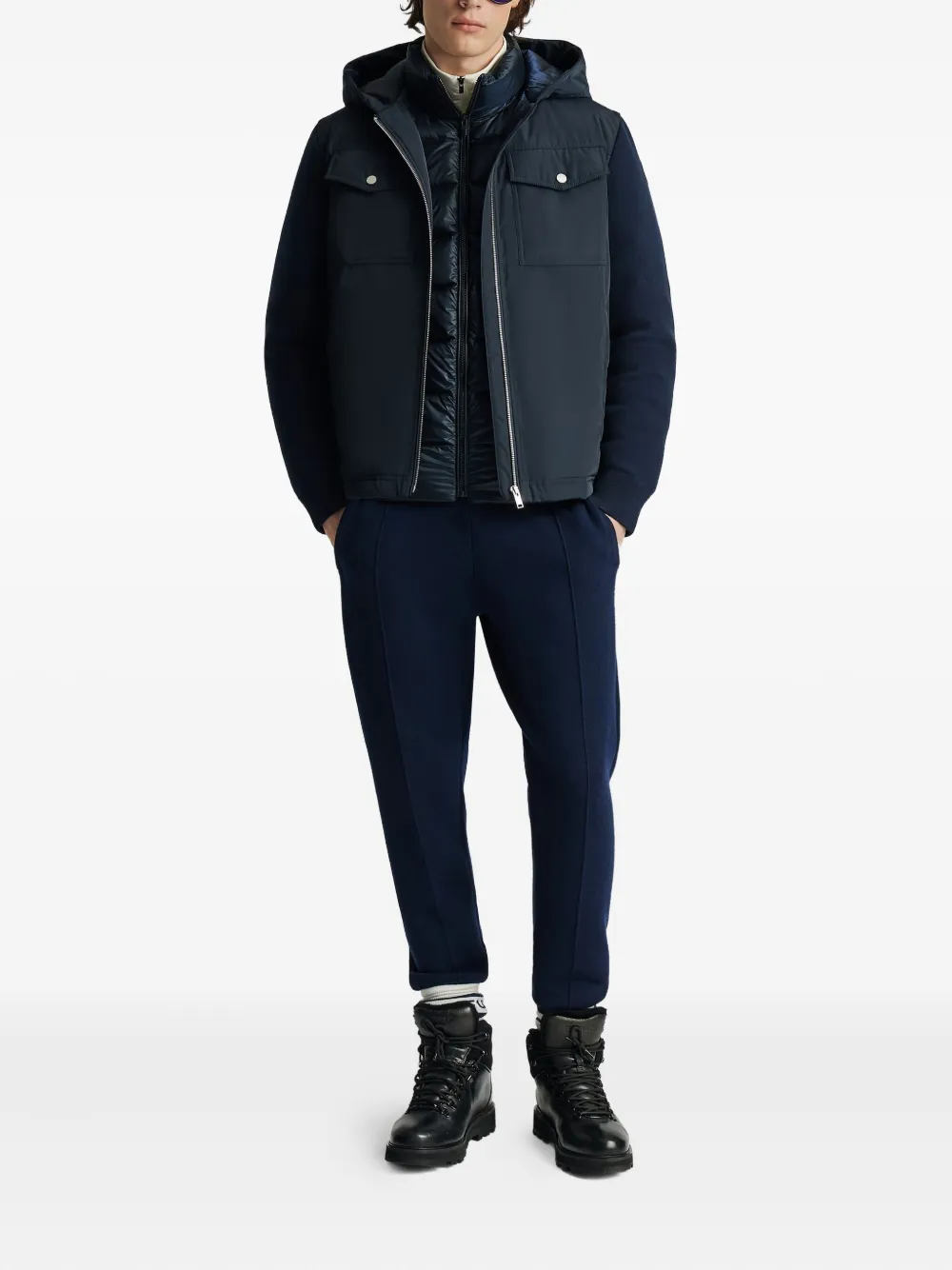 Fusalp Hooded Bomber Jacket In Blue