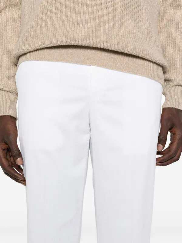 PT Torino straight-leg cotton-blend Trousers | White | FARFETCH RO