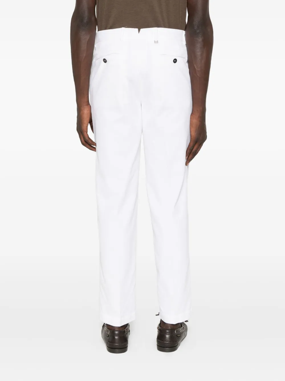 PT Torino straight-leg cotton-blend trousers Wit