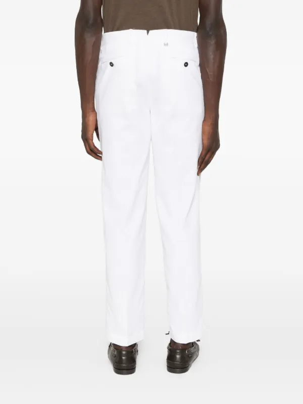 PT Torino straight-leg cotton-blend Trousers | White | FARFETCH RO
