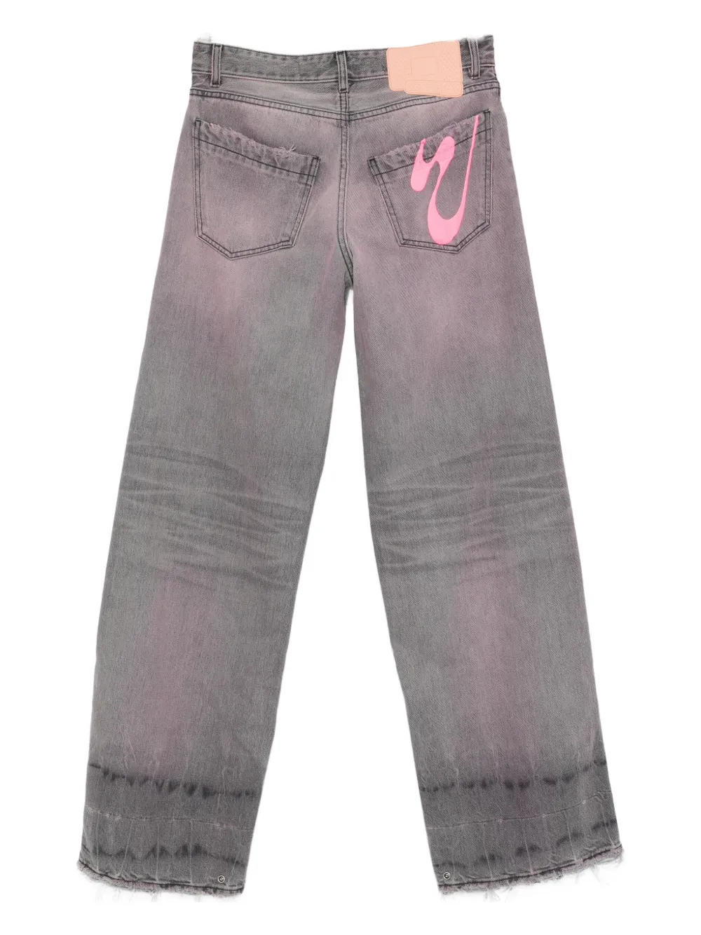 PDF straight-leg cotton jeans - Paars