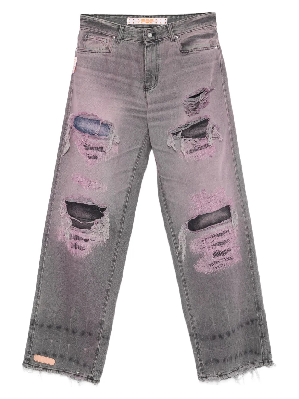 straight-leg cotton jeans