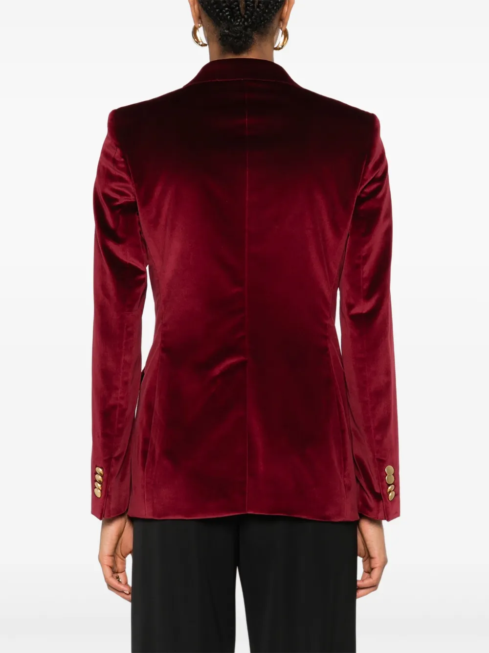 Tagliatore velvet double-breasted jacket Rood