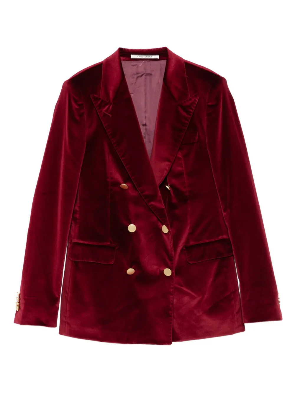 Tagliatore velvet double-breasted jacket Rood