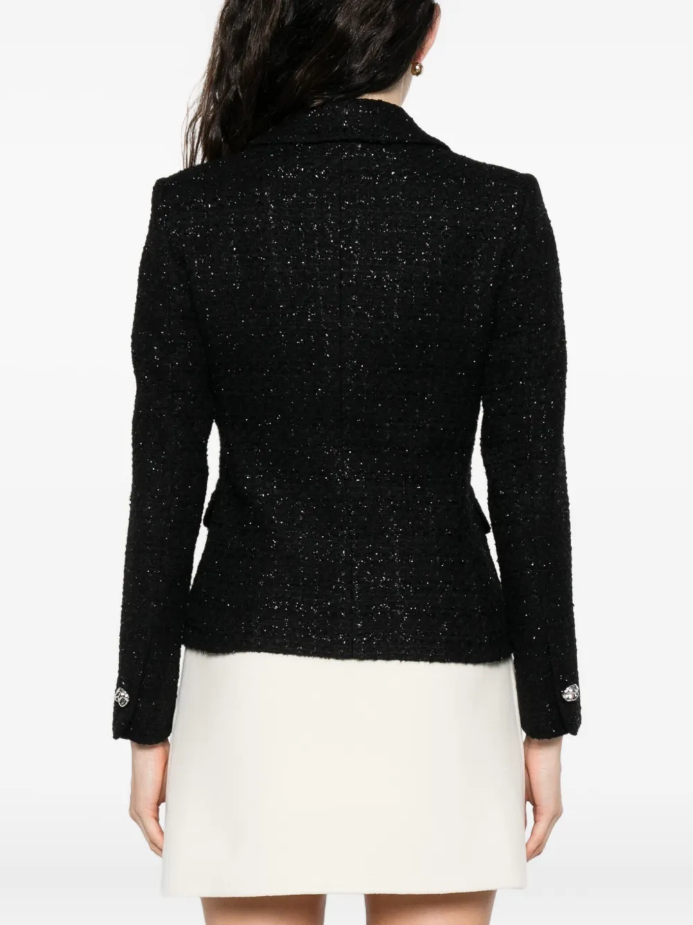 Tagliatore embellished tweed jacket Zwart
