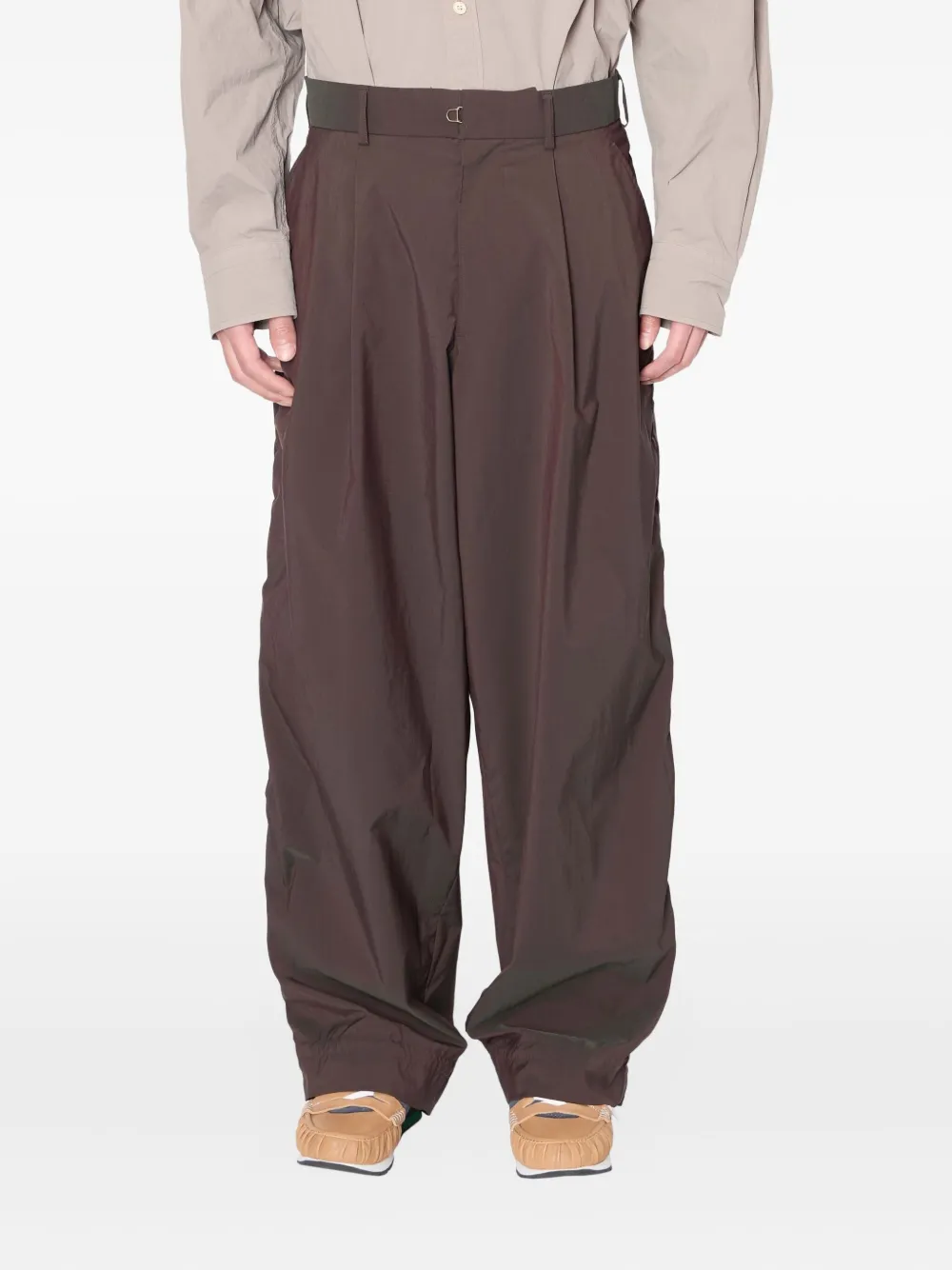 Kolor pleated-cuff trousers | Brown | Image 1