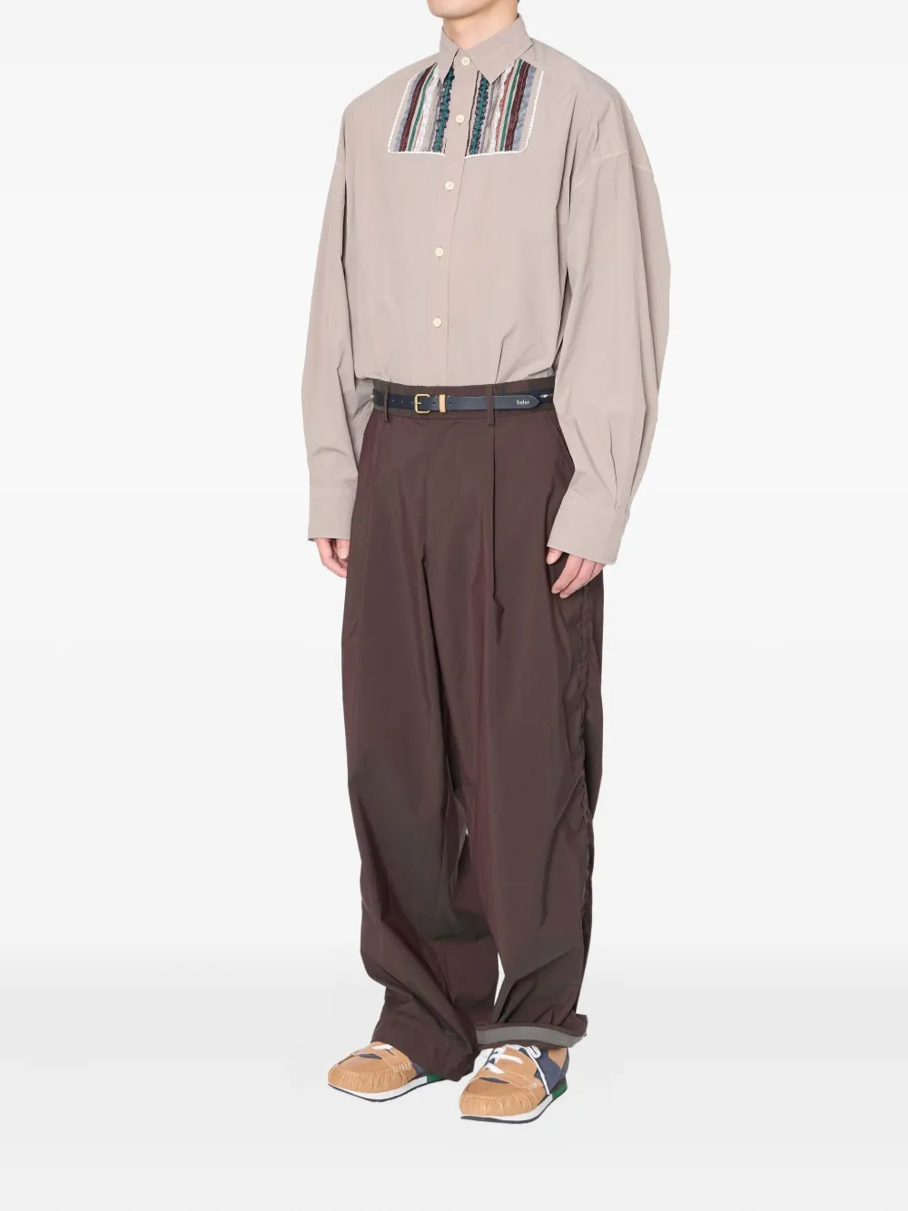 Kolor Broek met geplooide details Bruin