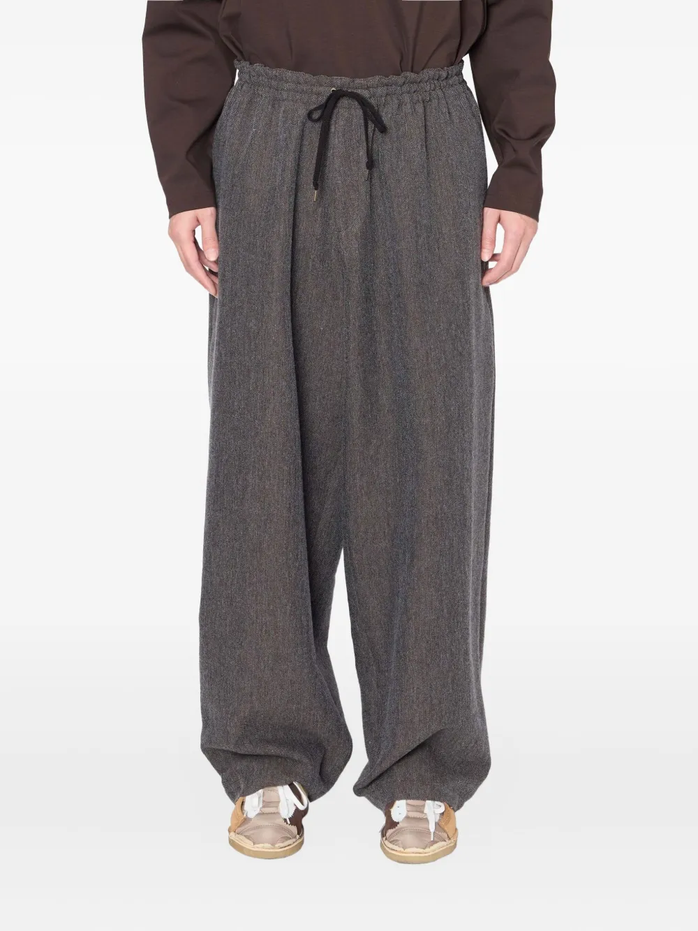Kolor drawstring-fastening pleated trousers | Grey | Image 1