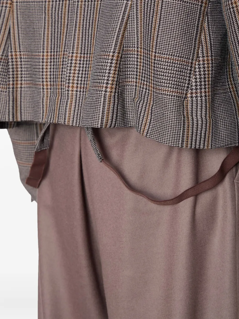 Kolor Geruit jack met vlakken Bruin