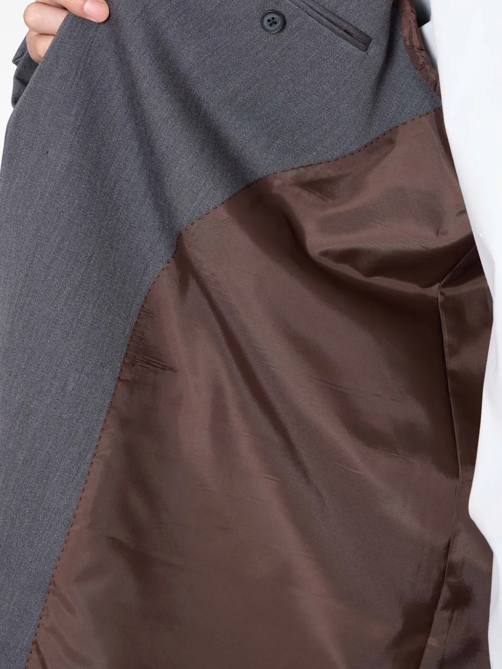 Kolor Jas met enkele rij knopen en vlakken Grijs