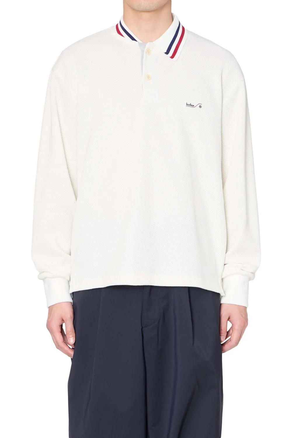 Kolor Polo a maniche lunghe - Bianco