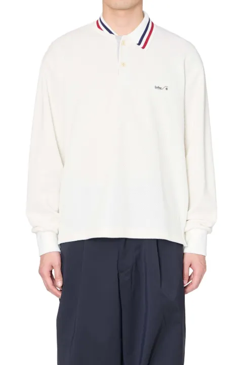 Kolor playera tipo polo manga larga