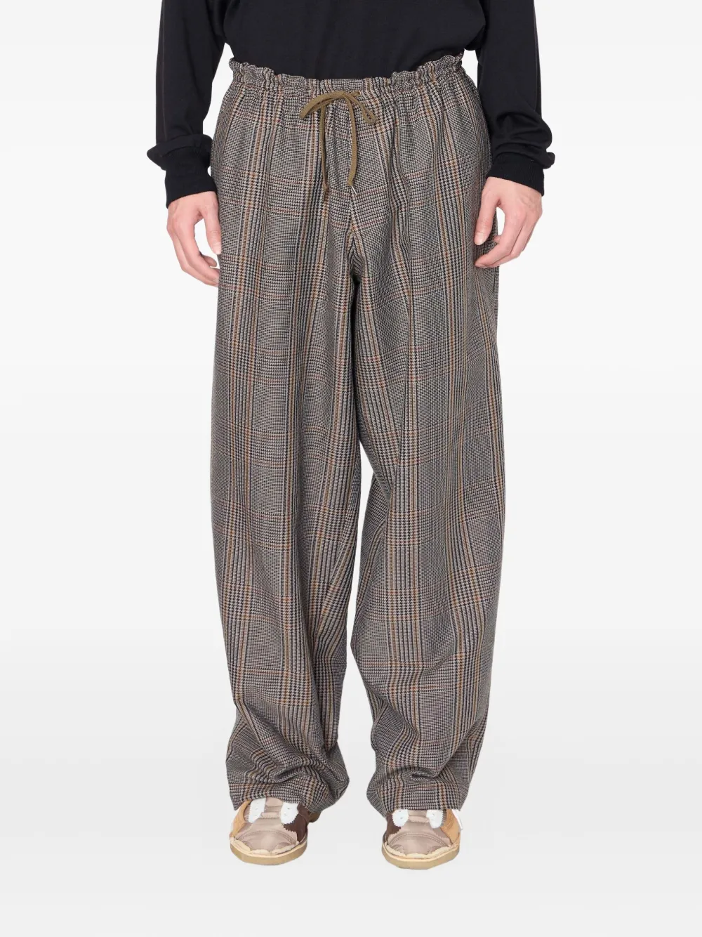 Kolor checked drawstring trousers | Grey | Image 1