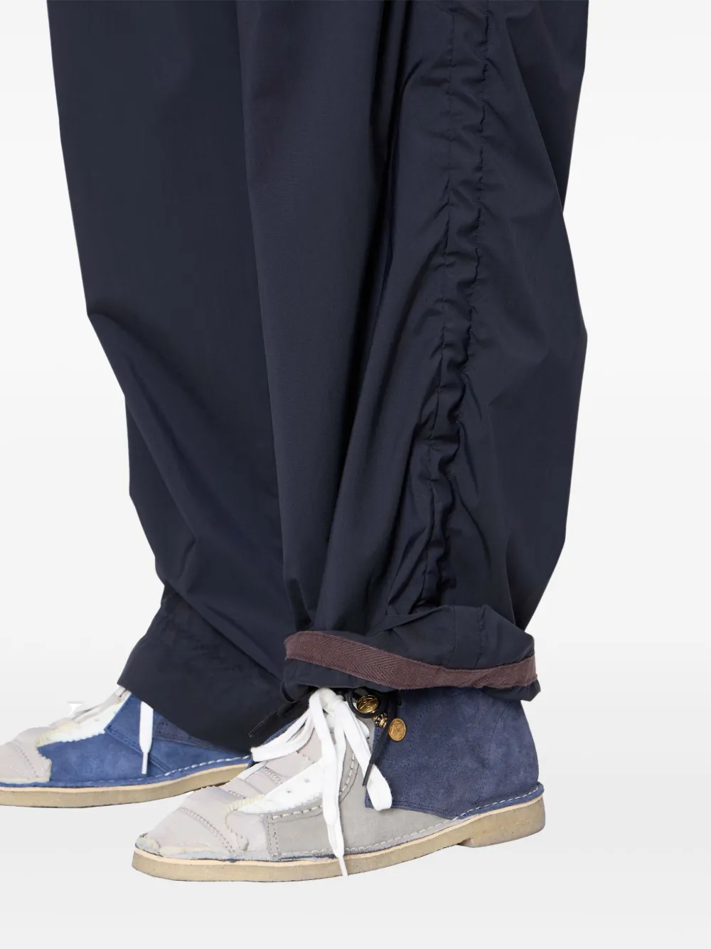 Kolor Broek met geplooide voorkant Blauw